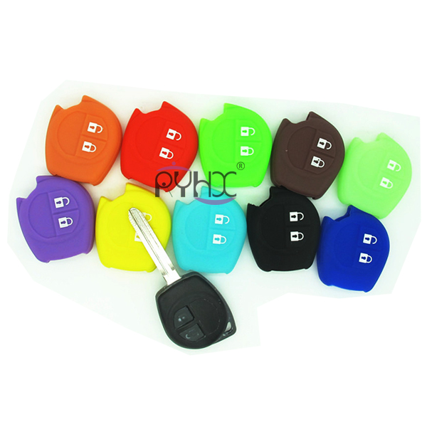 High quality Silicone Key Fob Cover For Suzuki SX4 Swift Liana Grand Vitara Jimny Alto(2 Buttons).