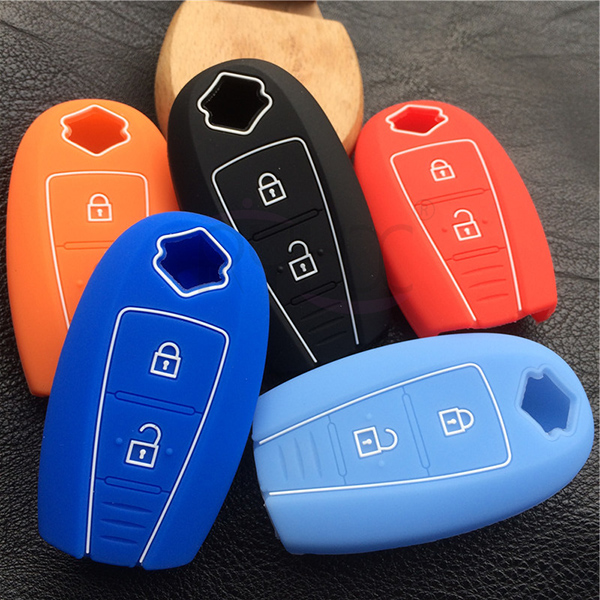 High Quality 2017 Car Key Silicone Cover For Suzuki Swift Kizashi SX4 S-Cross Maruti Ciaz Baleno(2 buttons and 3 buttons).