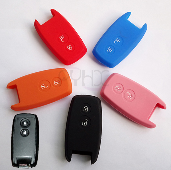 Wholesale Silicone Car Key Protector Cover For Suzuki SX4 Vitara Swift 2009 2010 2011 2012 smart key(2 buttons).