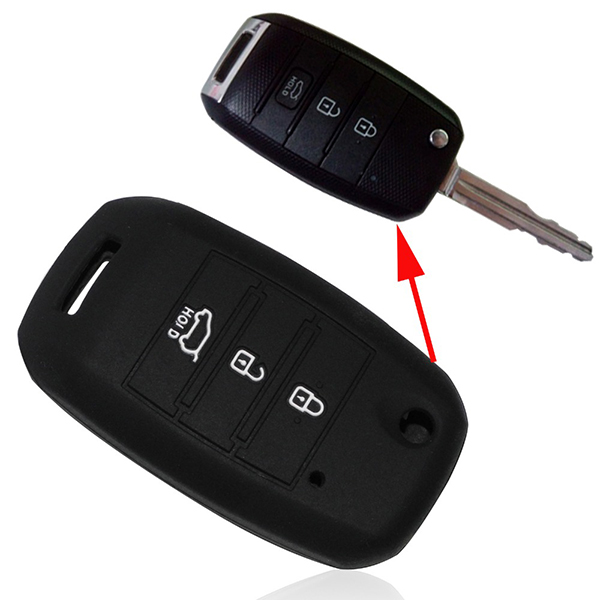 Custom rubber key fob cover for KIA K3 Bongo Carens Flip key(3 button).