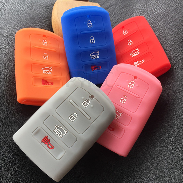 High quality silicone key fob cover for KIA K7 smart key(4button).