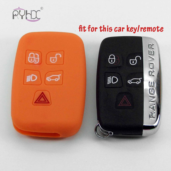 Car remote silicone cover case protector for LandRover LR4 LR3 Range Rover Discovery Sport car smart key/remote(5 Buttons​).