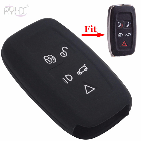 Wholesale silicone ​car key remote covers for  5 Buttons LandRover Discovery4 RangeRover.