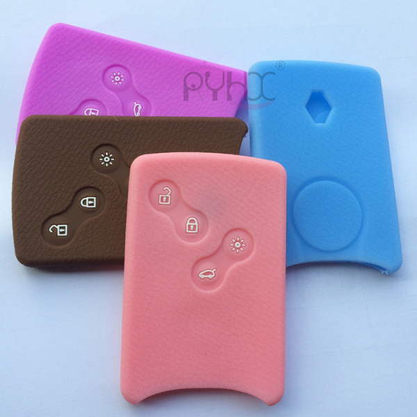 4 button Renault Laguna Megane Koleos ​silicone rubber key fob covers case.