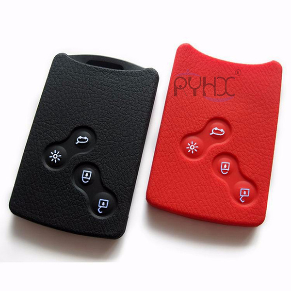 Wholesale high quality silicone rubber keyless remote covers case protector skin for 4 button Renault Laguna Megane Koleos.
