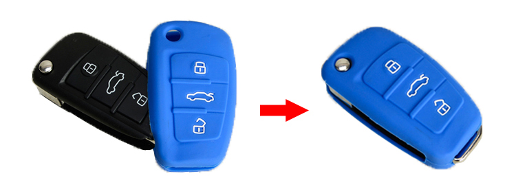 Audi B7 silicone key shell