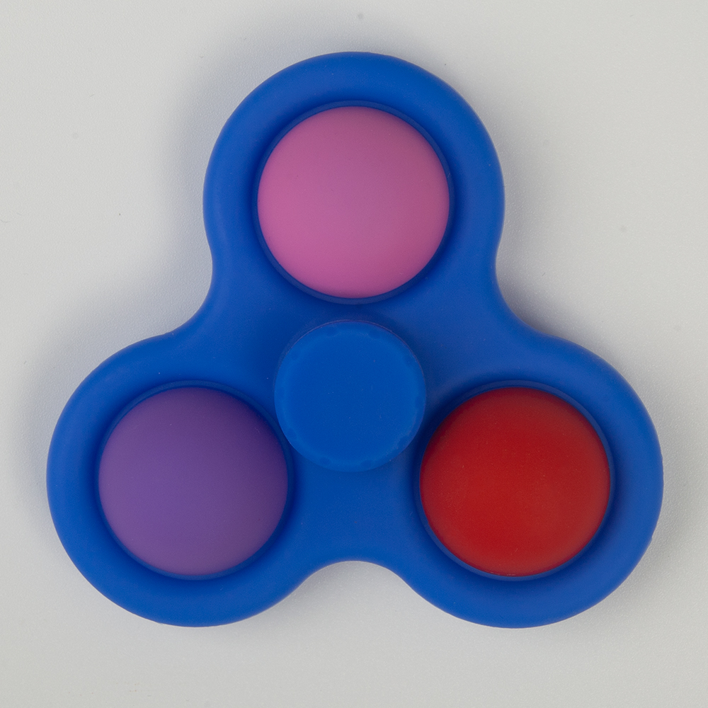 New Push Bubble Sensory Simple Dimple Stress Relief Toy Silicone Fidget Spinner Toys for Kids Adults