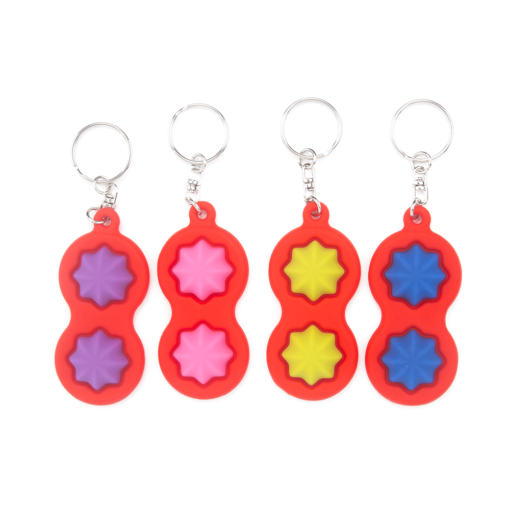 High Class Comfortable Diamand Style Silicone Stress Relief Toy with Keychain