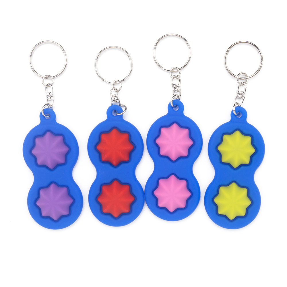 High Class Comfortable Diamand Style Silicone Stress Relief Toy with Keychain