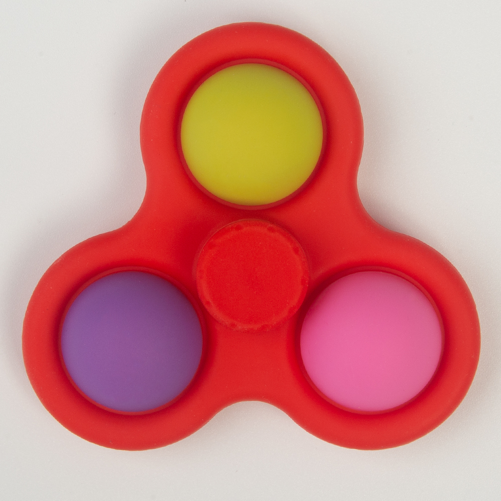 New Push Bubble Sensory Simple Dimple Stress Relief Toy Silicone Fidget Spinner Toys for Kids Adults