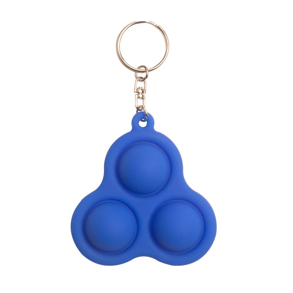 Silicone Simple Dimple Keychain Ring Pendant Sensory Fidget Toy Stress Relief Hand Toys 