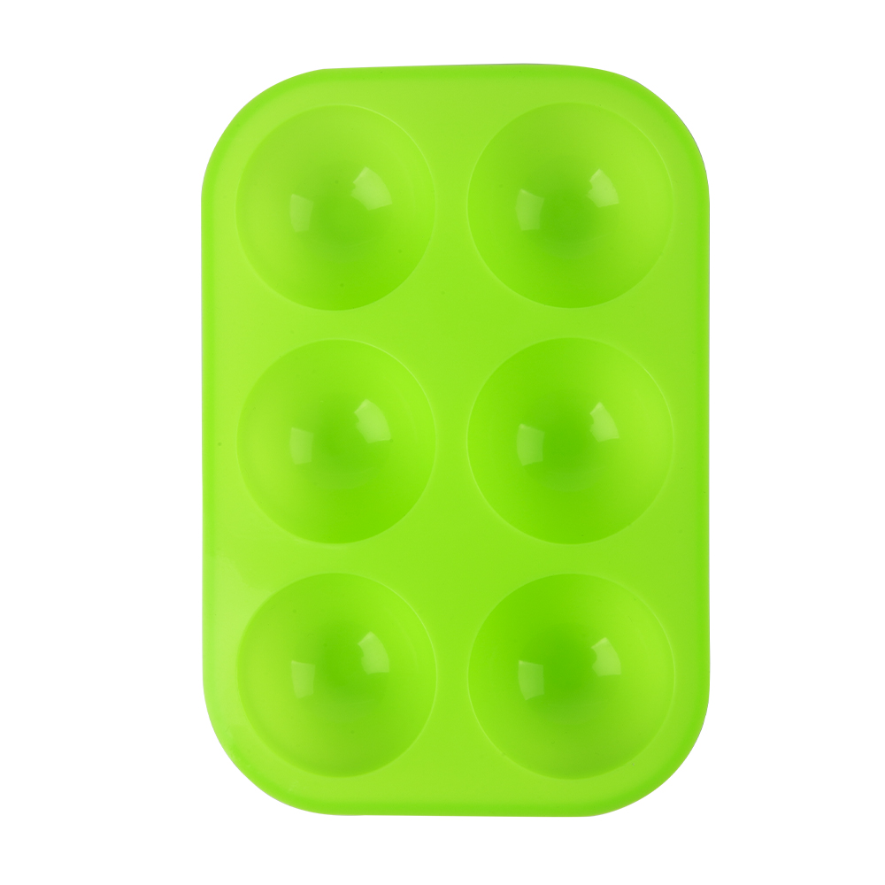 6 Hole round Shape Silicone Molds for cake Baking