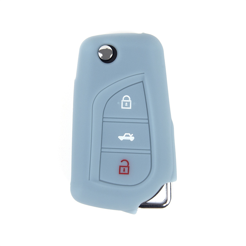 Silicone Key Fob Cover Toyota RAV4 with 3 Buttons and Embossed Design