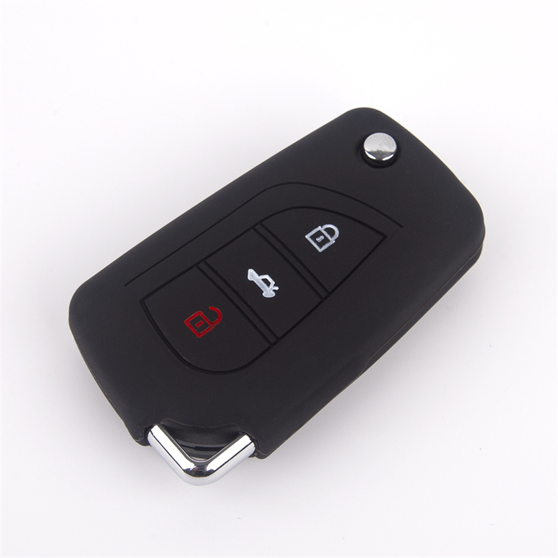 Silicone Key Fob Cover Toyota RAV4 with 3 Buttons and Embossed Design