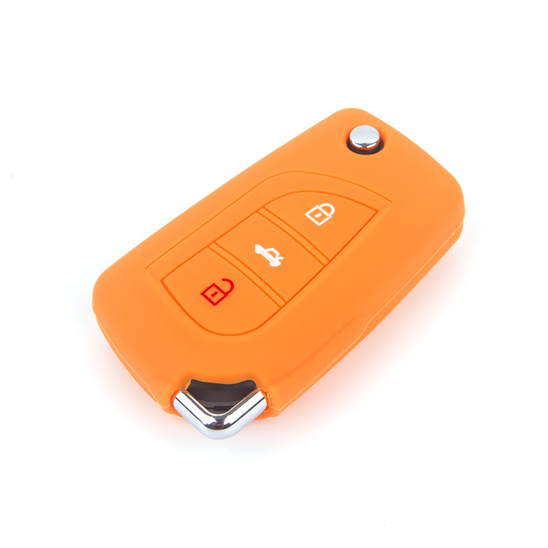 Silicone Key Fob Cover Toyota RAV4 with 3 Buttons and Embossed Design