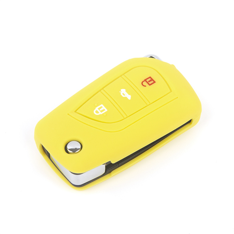 Silicone Key Fob Cover Toyota RAV4 with 3 Buttons and Embossed Design