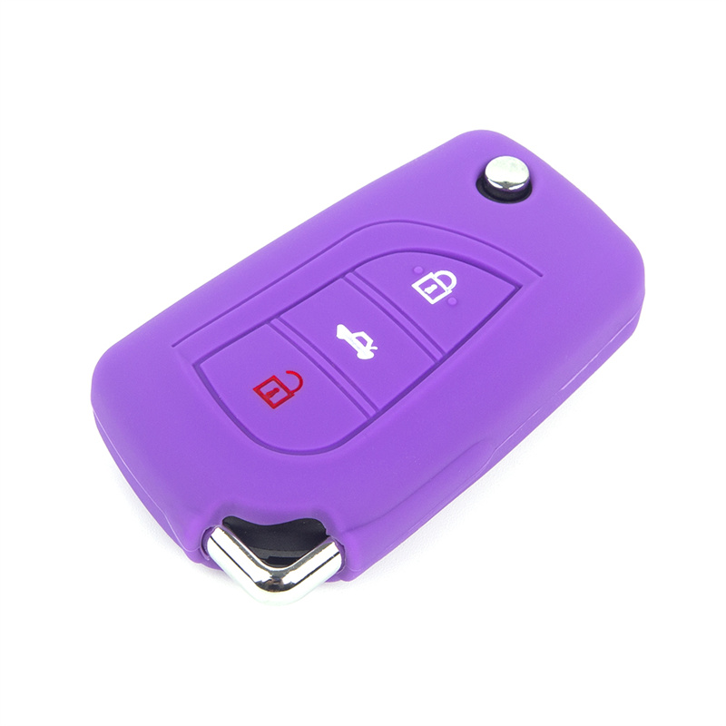 Silicone Key Fob Cover Toyota RAV4 with 3 Buttons and Embossed Design