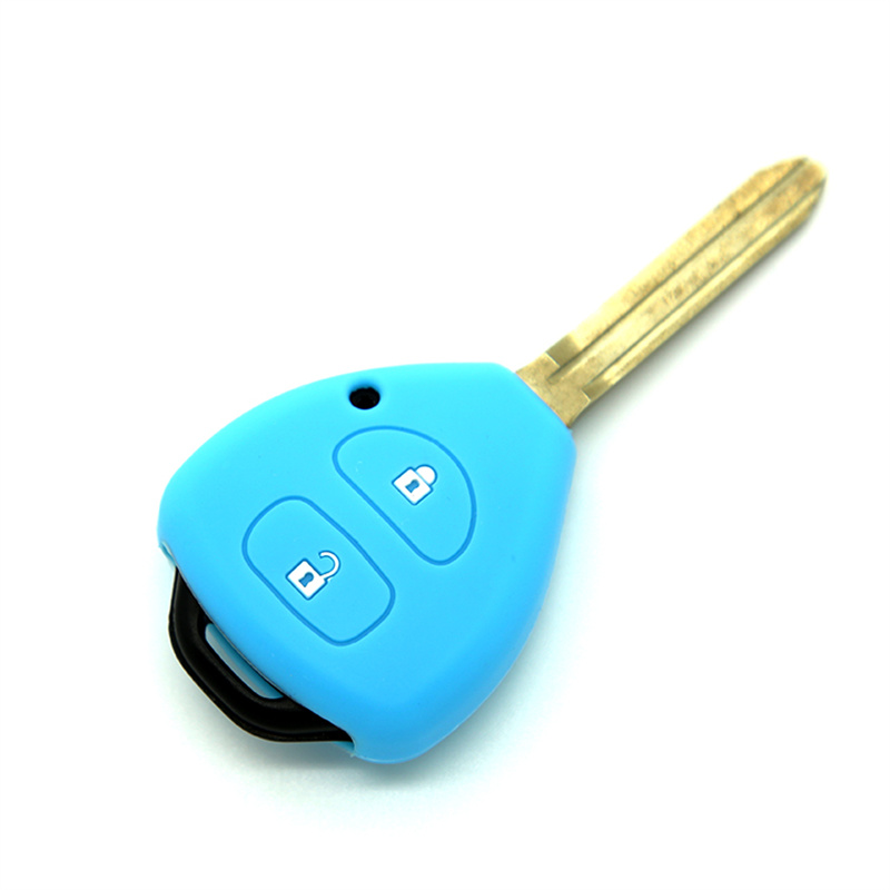 Toyota Key Cover Silicone Corolla Car Key Cover with 2 Buttons and Logo