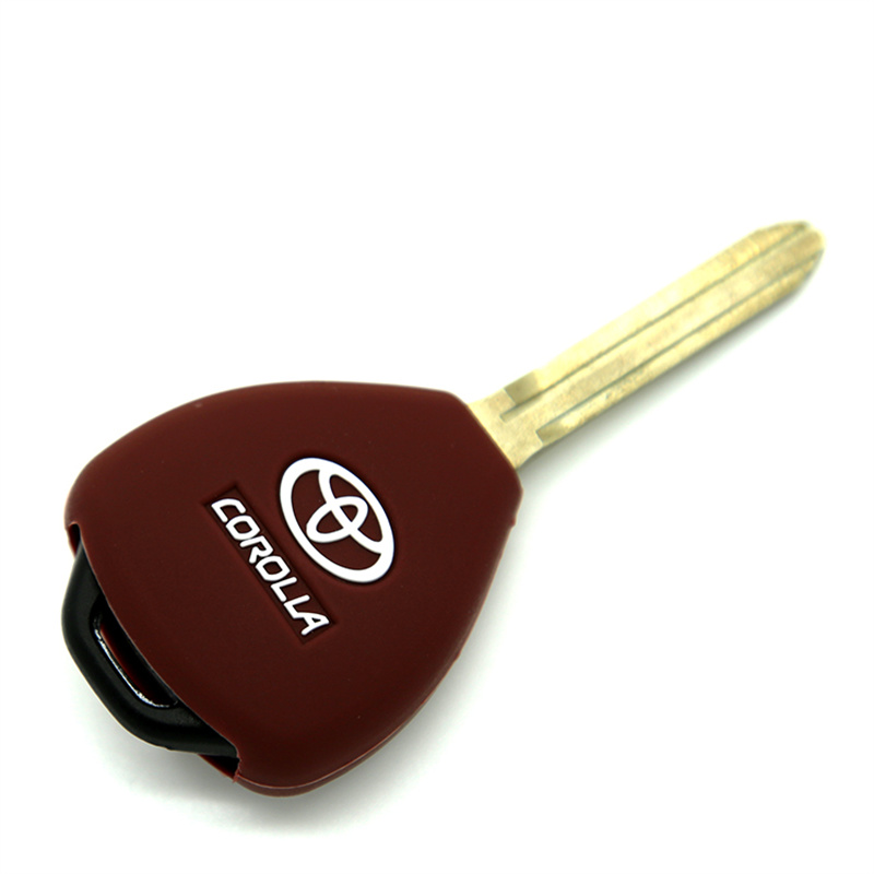 Toyota Key Cover Silicone Corolla Car Key Cover with 2 Buttons and Logo