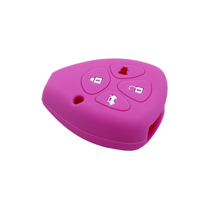Multi-Colored Toyota Silicone Key Cover for Camry with 4 Buttons and Logo