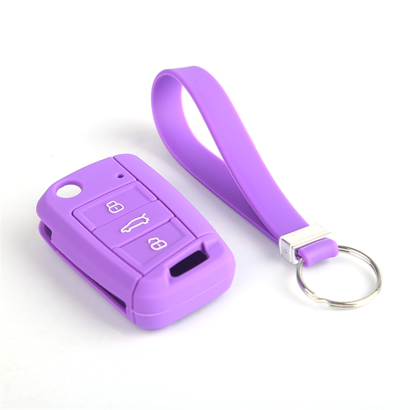 Wholesale New Design VW Golf 7 Silicone Key Cover with 3 Buttons and Multiple Colors Optional