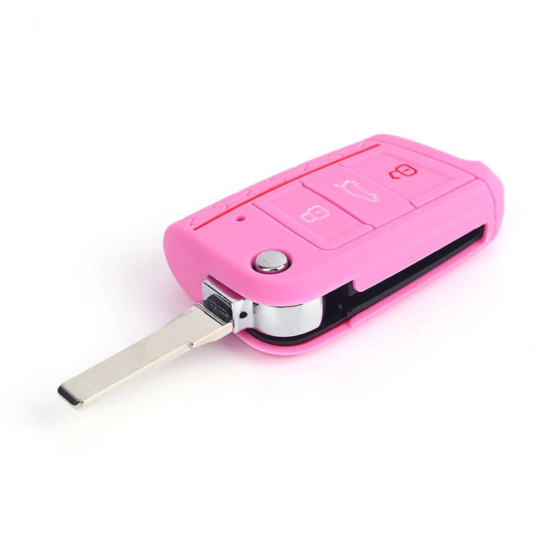 Wholesale VW Golf 7 Colors Silicone Car Key Cover Fitting for Golf/Lamando/Tiguan/New Superb/Octavia